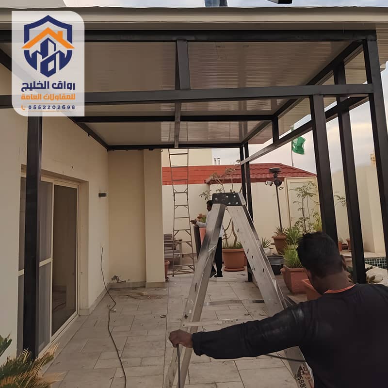 تركيب مجالس خارجية ساندوتش بانل